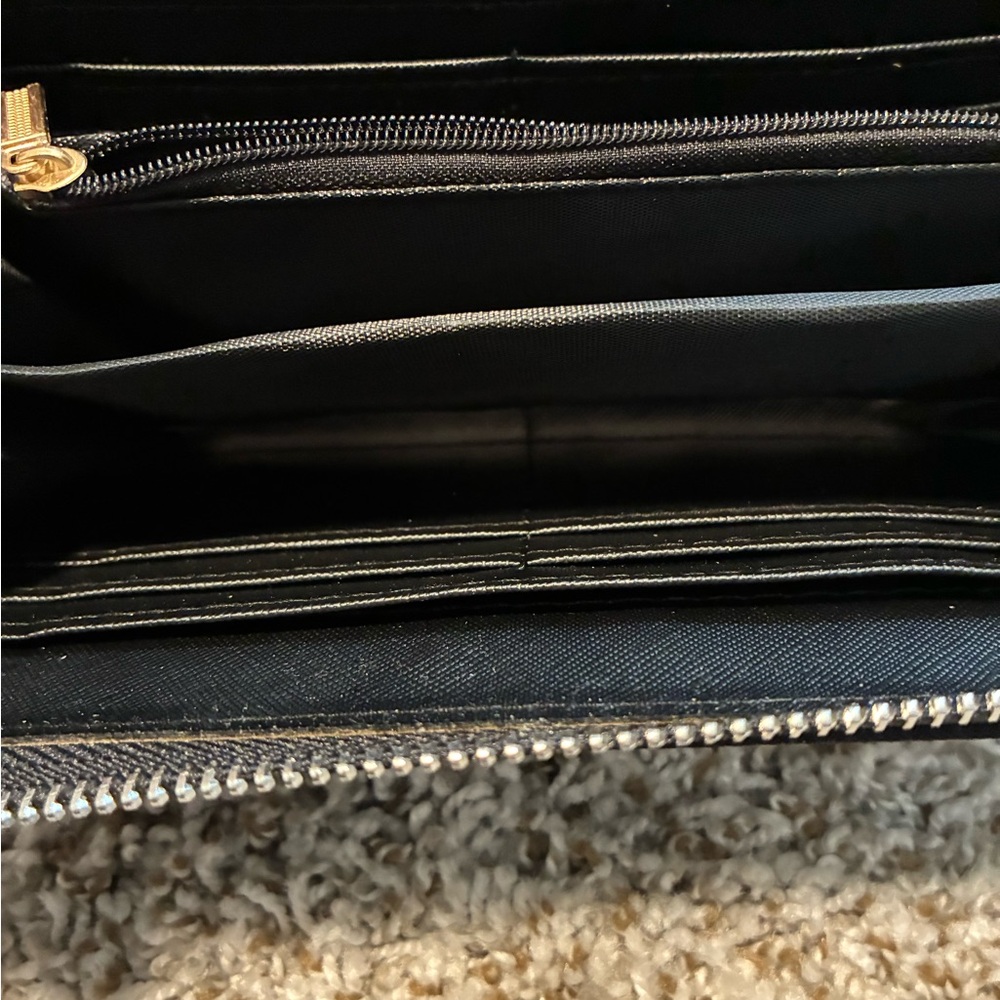 Prada Black Nylon Zip-Around Wallet with Triangle Logo - Picture 6 of 7